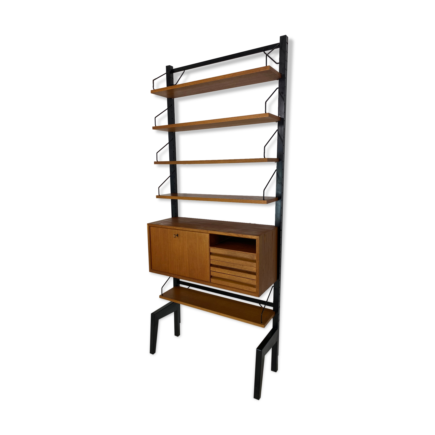 Scandinavian modular wall unit by poul cadovius for cado, 1960s