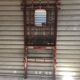 Wall coat rack in curved wood 1900 mahogany color