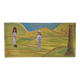 Saïd Aït Youssef (1920-1986) - Gouache sur papier - Personnages en campagne