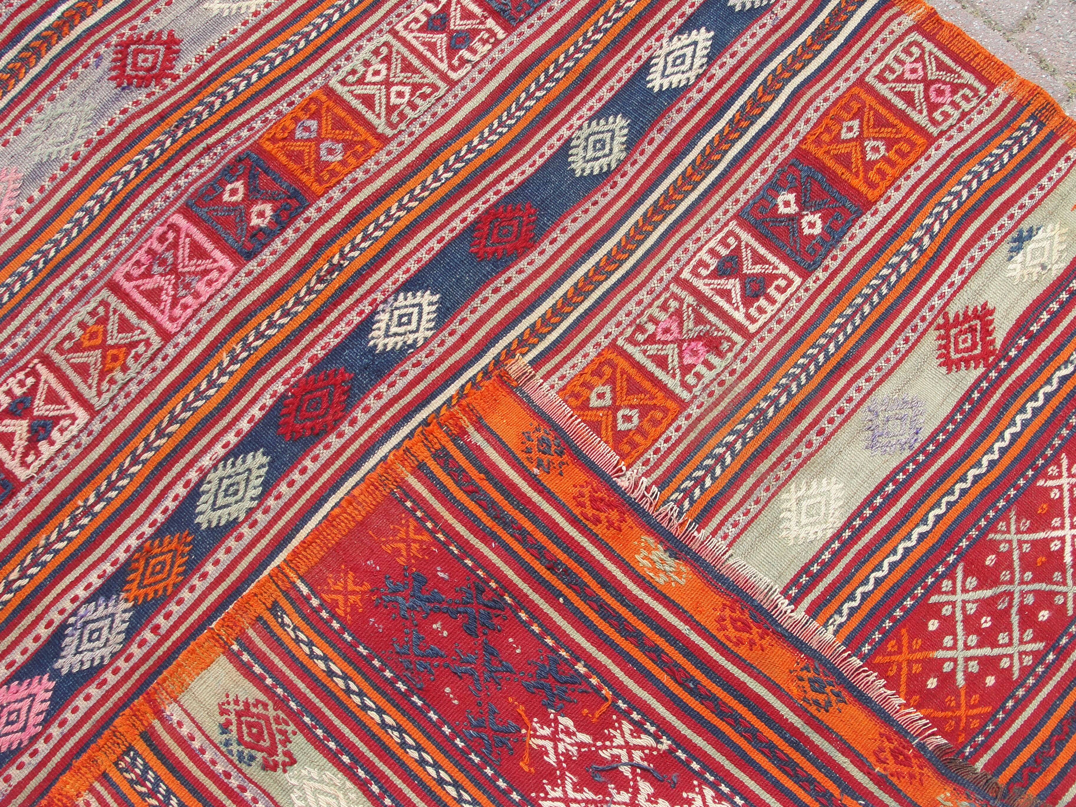 Turkish Kilim rug, vintage area rugs