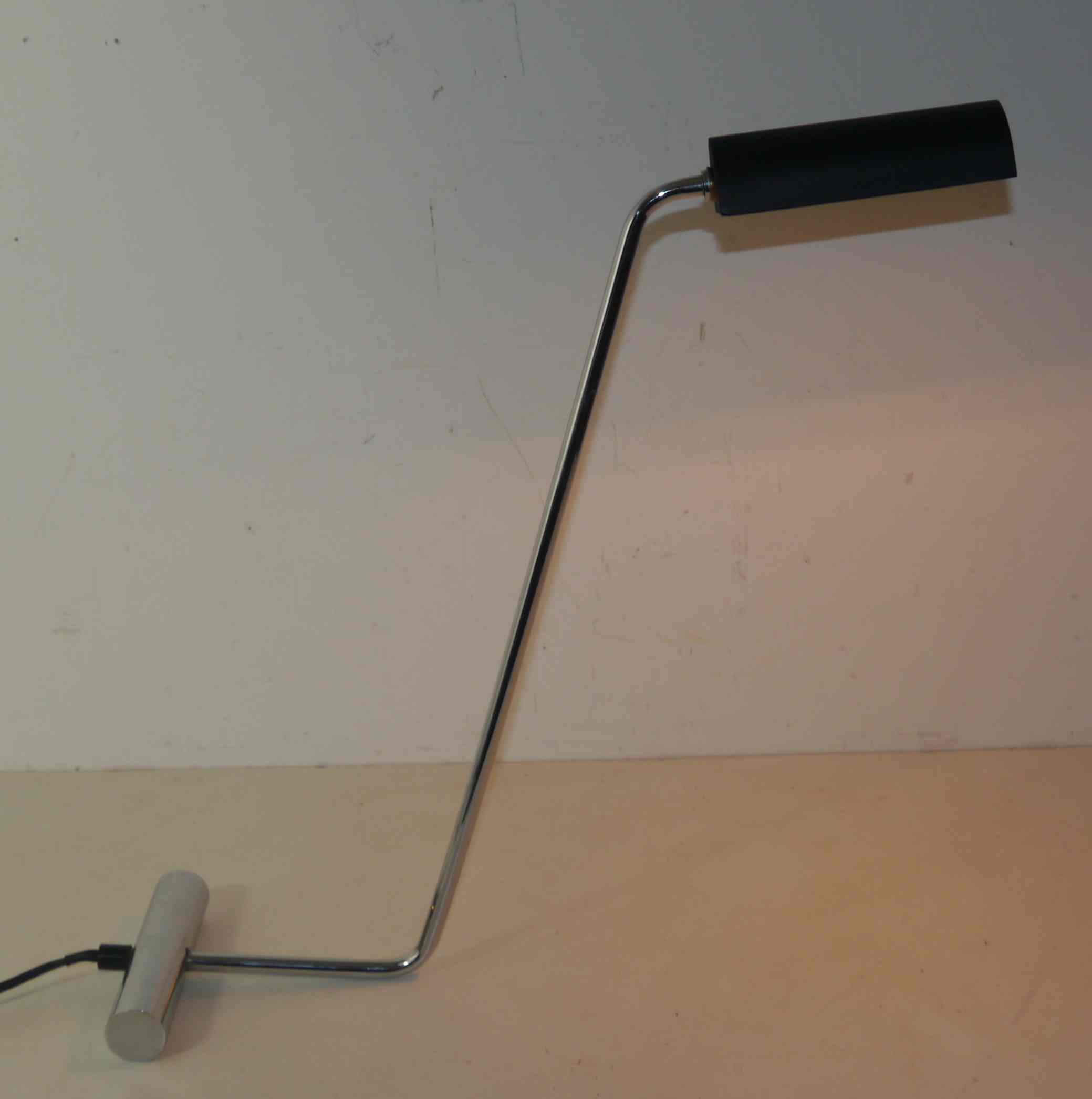 Italian design lamp 80's chrome and steel