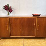 Mid-Century Retro Vintage Teak Sideboard – 1960s Space-Saving Elegance