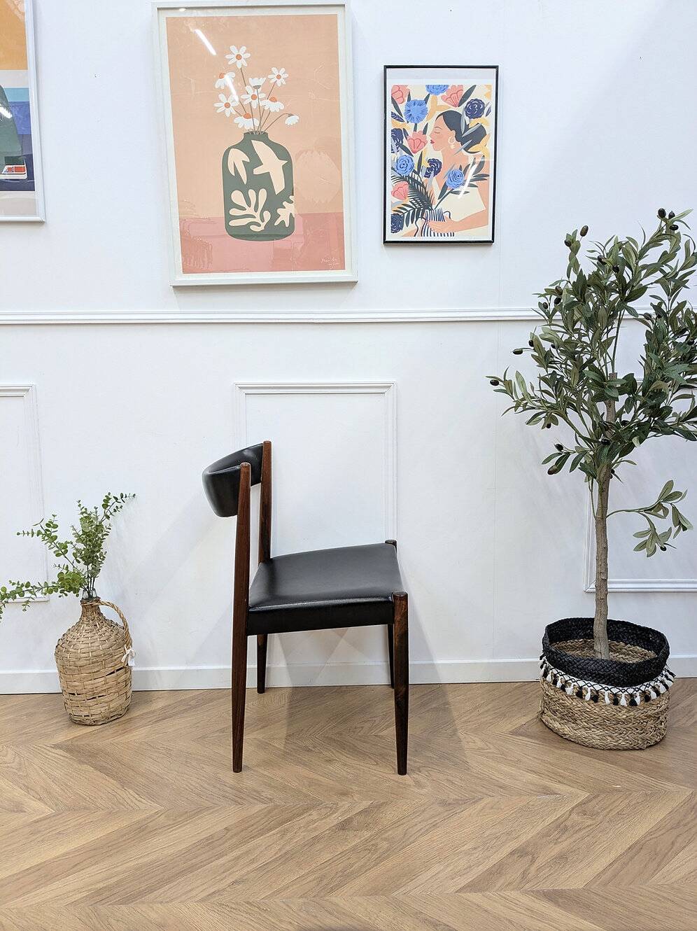 Chaise vintage en palissandre de Rio