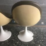 3 foot Tulip faux leather chairs.