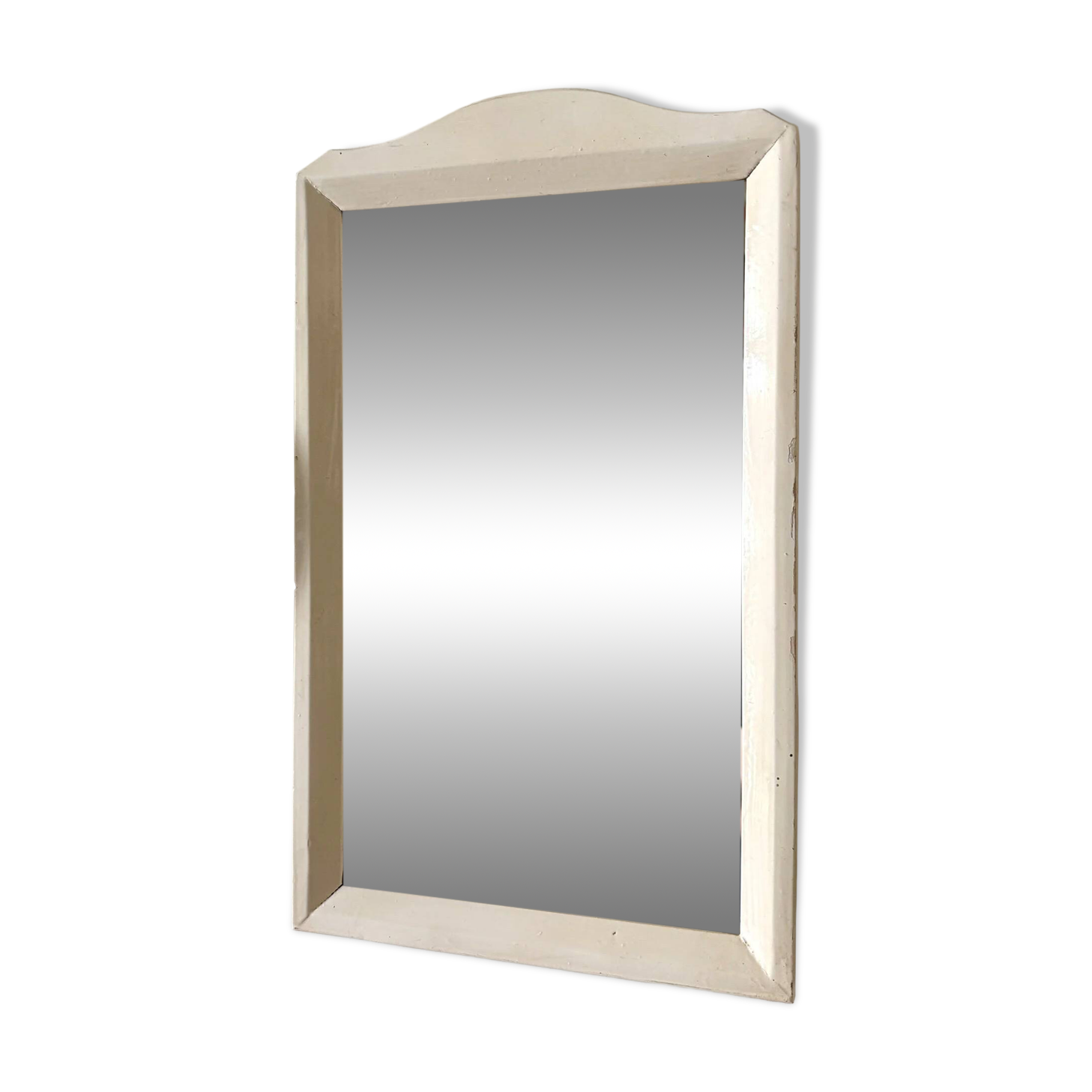 Beige wooden mirror