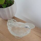 Glass rooster candy / sugar bowl