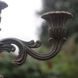 Pair of vintage candlesticks, baroque rococo style.