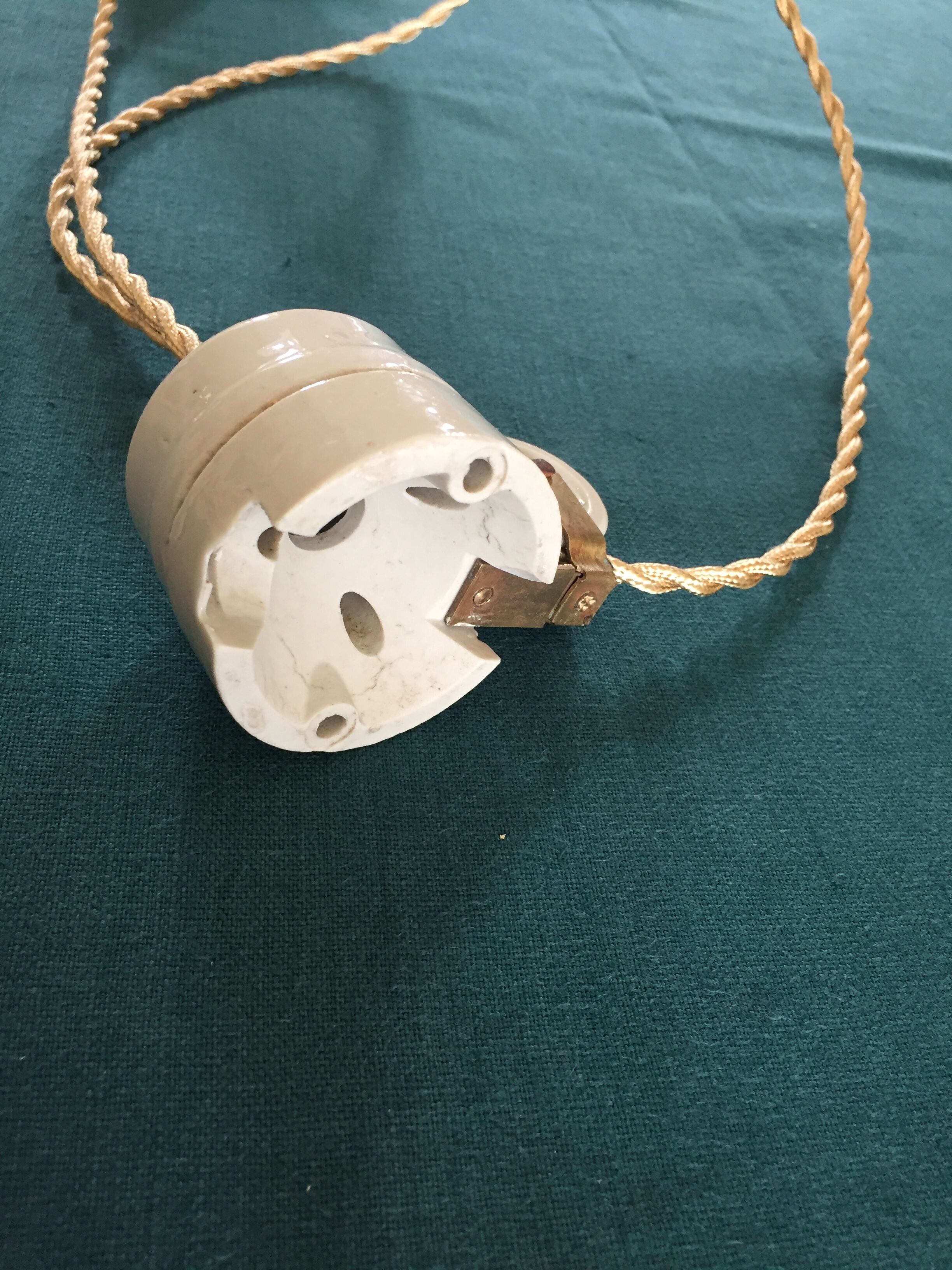 Suspension opaline rises down 1920s (number 8)