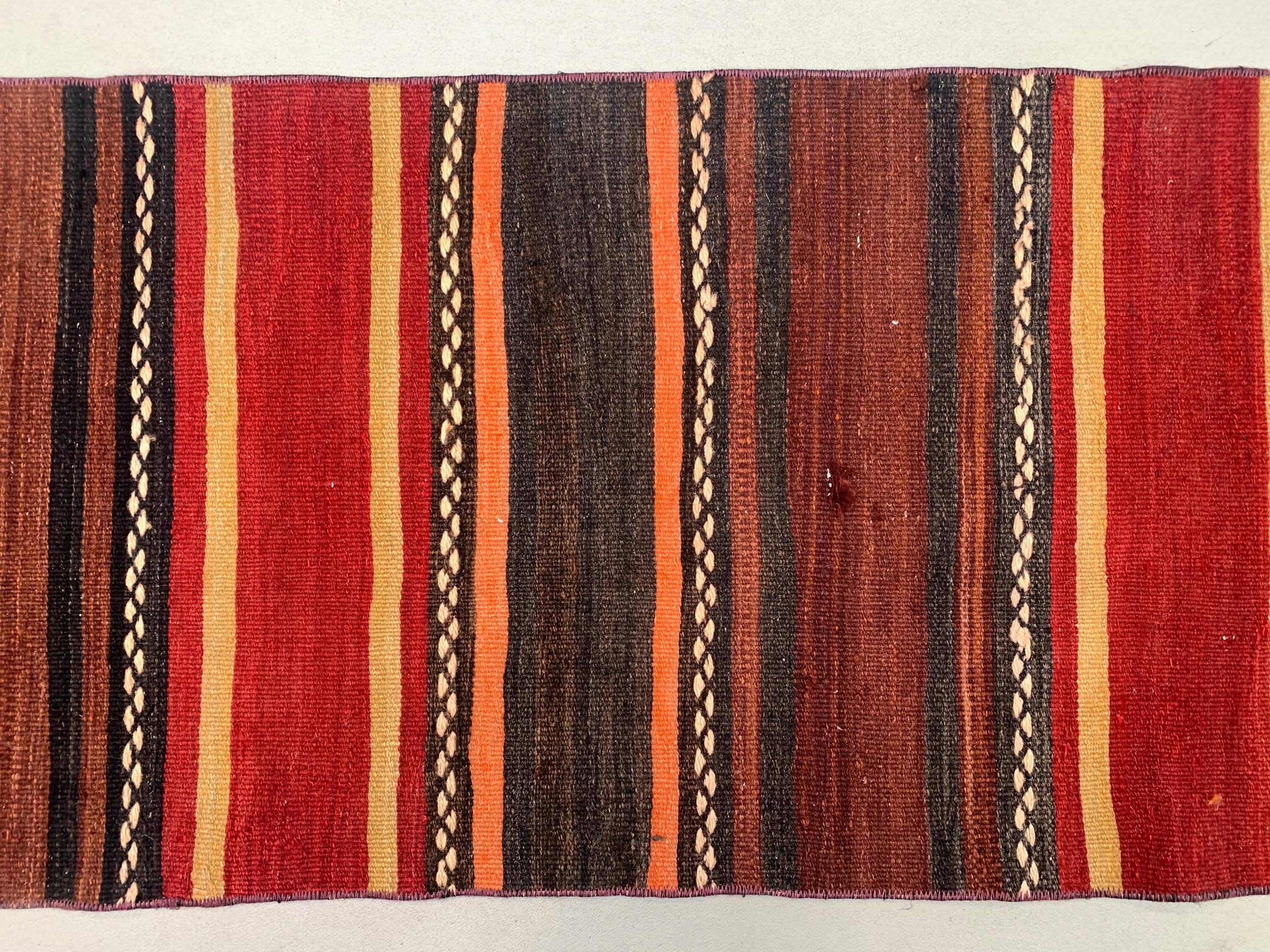 Old Turkish narrow Kilim Runner 421X53 cm shabby chic, vintage kelim