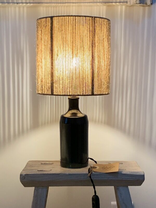Sandstone lamp and jute string