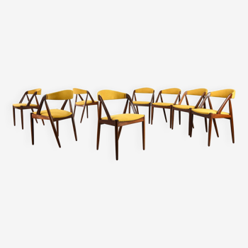 Kai Kristiansen, suite de 8 chaises modèle 31