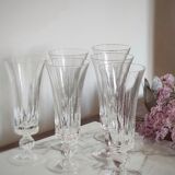 Set of 6 Sèvres crystal champagne flutes