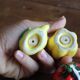 Set of glazed ceramic salt and pepper shakers – Fruits & vegetables