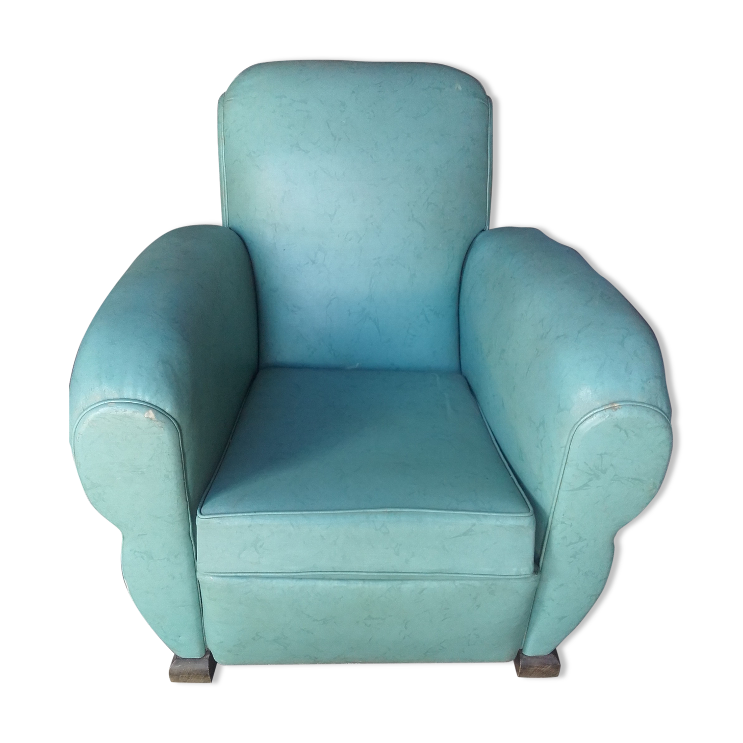 Leather club armchair