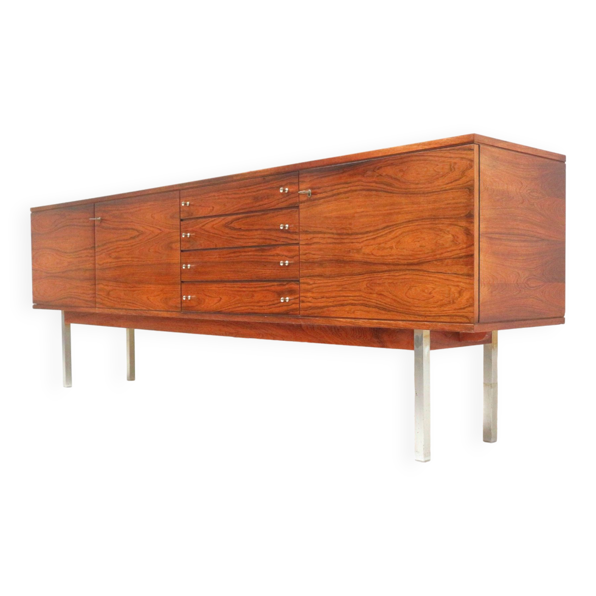 large vintage Brazilian rosewood sideboard from Bartels made in the 1960s