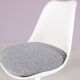 1970s Tulip side chair in white coated aluminium with plastic and fabric c