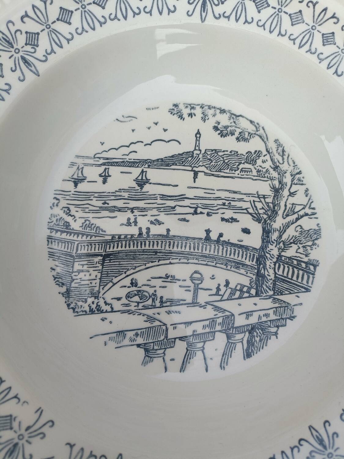 Gien soup plates with Brittany motif