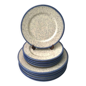 Set of 10 plates in stoneware from Poland