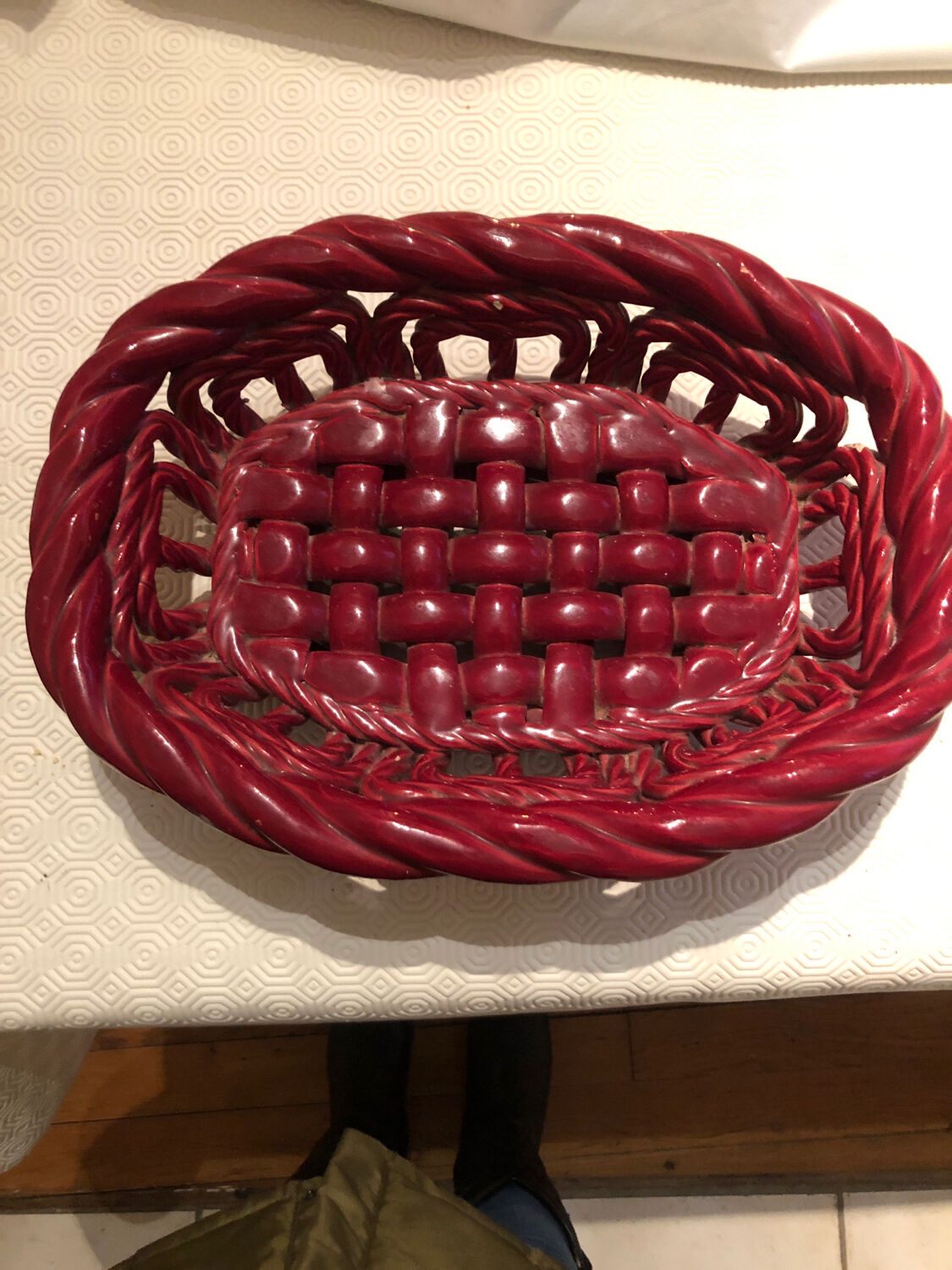 Vallauris ceramic basket