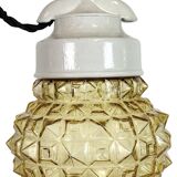 Vintage White Porcelain Pendant Light, 1970s