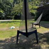 Harp style armchair