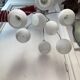 Chandelier 8 white opalines