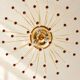 Vintage chandelier with amber pendants, Murano style.
