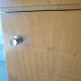 Vintage 70s light wood bedside table