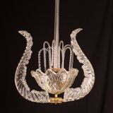 Set of 3 Art Decò Fountain Chandelier By Barovier e Toso, Murano Glass, 194