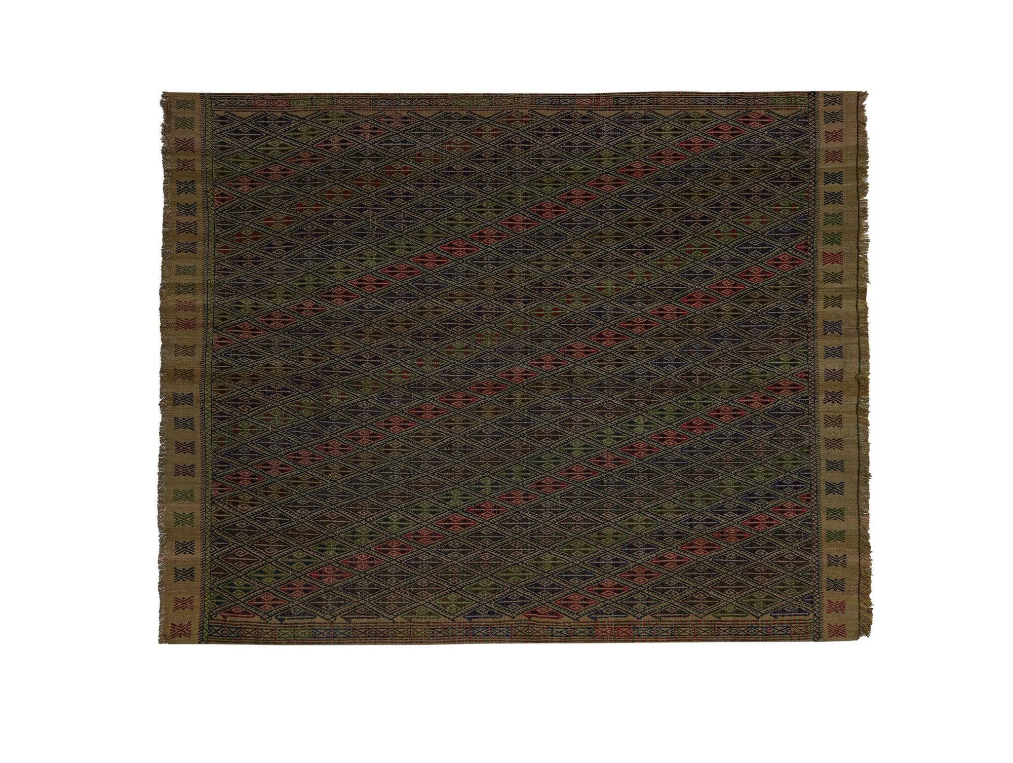 Vintage Turkish kilim, handwoven, 165x217 cm.