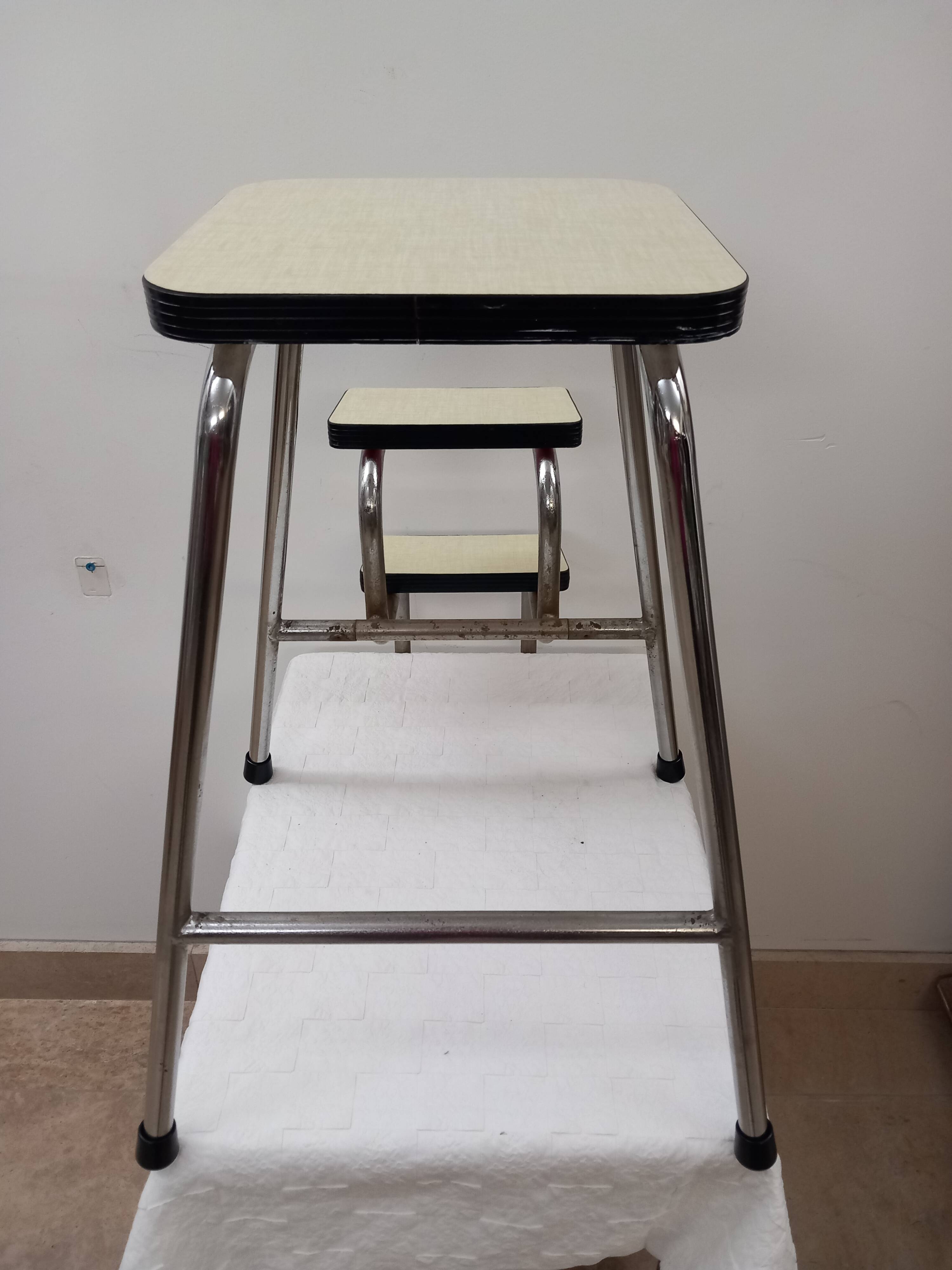 Formica step stool, vintage.