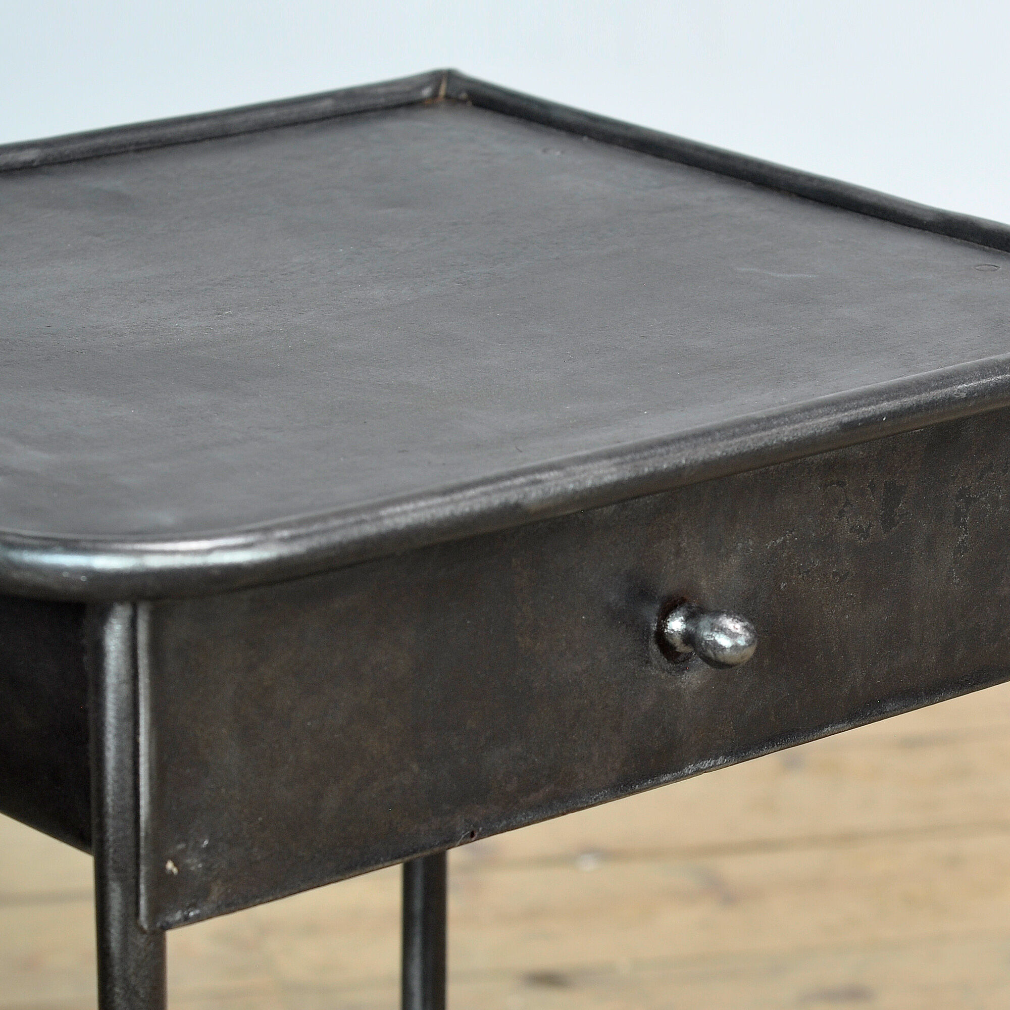Set of iron bedside tables, 1910s