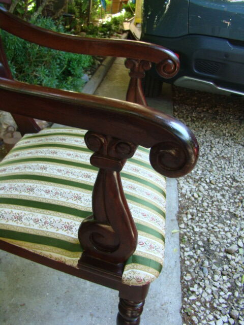 Ancient English mahogany armchair