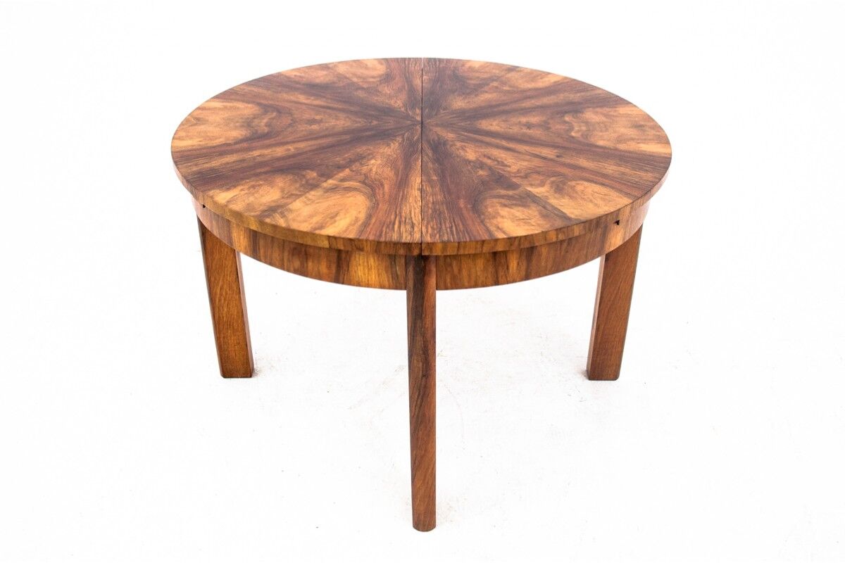 Art Deco dining set, table et 4 chairs, Poland, 1940s