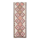 1970s Turkish Oushak Handmade Wool Cotton Pink Runner Rug 92x267