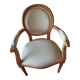 Fauteuil médaillon beige style Louis XVI très bon état