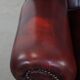 Red Cowhide Leather English Chesterfield Wingback Chair