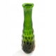 Vase en forme de haricot, moderne du milieu du siècle, en verre vert, design de J. Drost, Ząbkowice, Pologne, années 1970