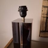 70s lamp base in plexiglass and chrome