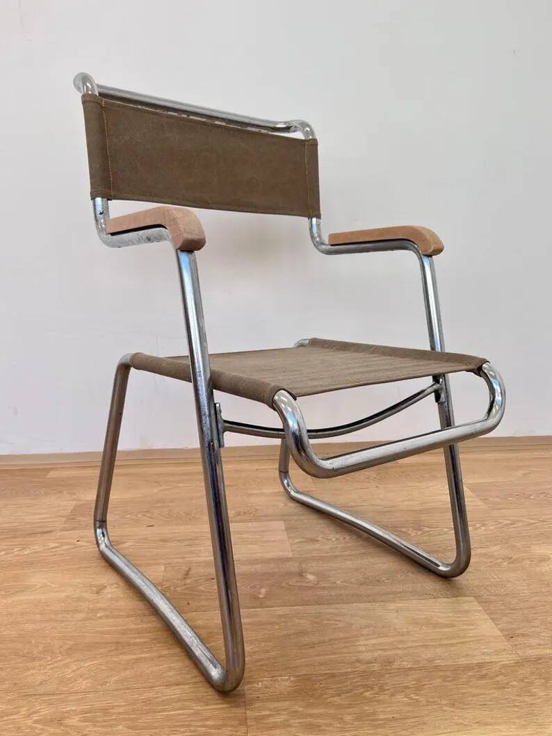 Karel ORT Chrome Bauhaus Chair by Hynek Gottwald - 1930