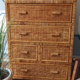 Vintage bamboo wicker rattan commodity