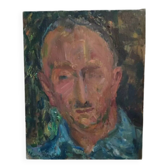 Claire Bertrand (1890-1969) "Portrait of Louis Liozon" oil on canvas
