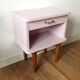 Pink vintage bedside table