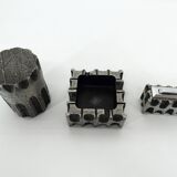 Casper Studioguss 1970s Aluminum Brutalist Smoking Set