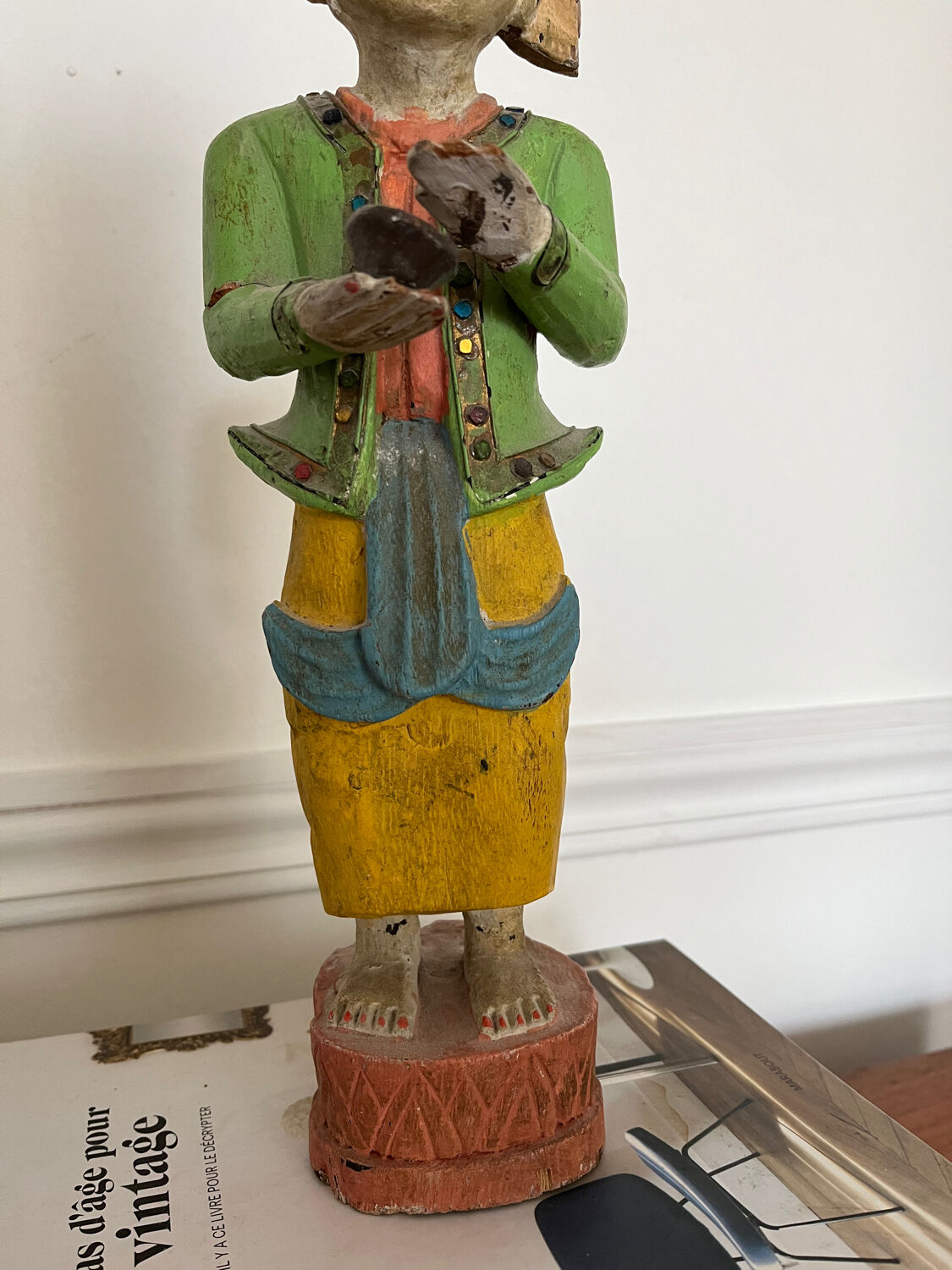 Traditional painted wooden figurine