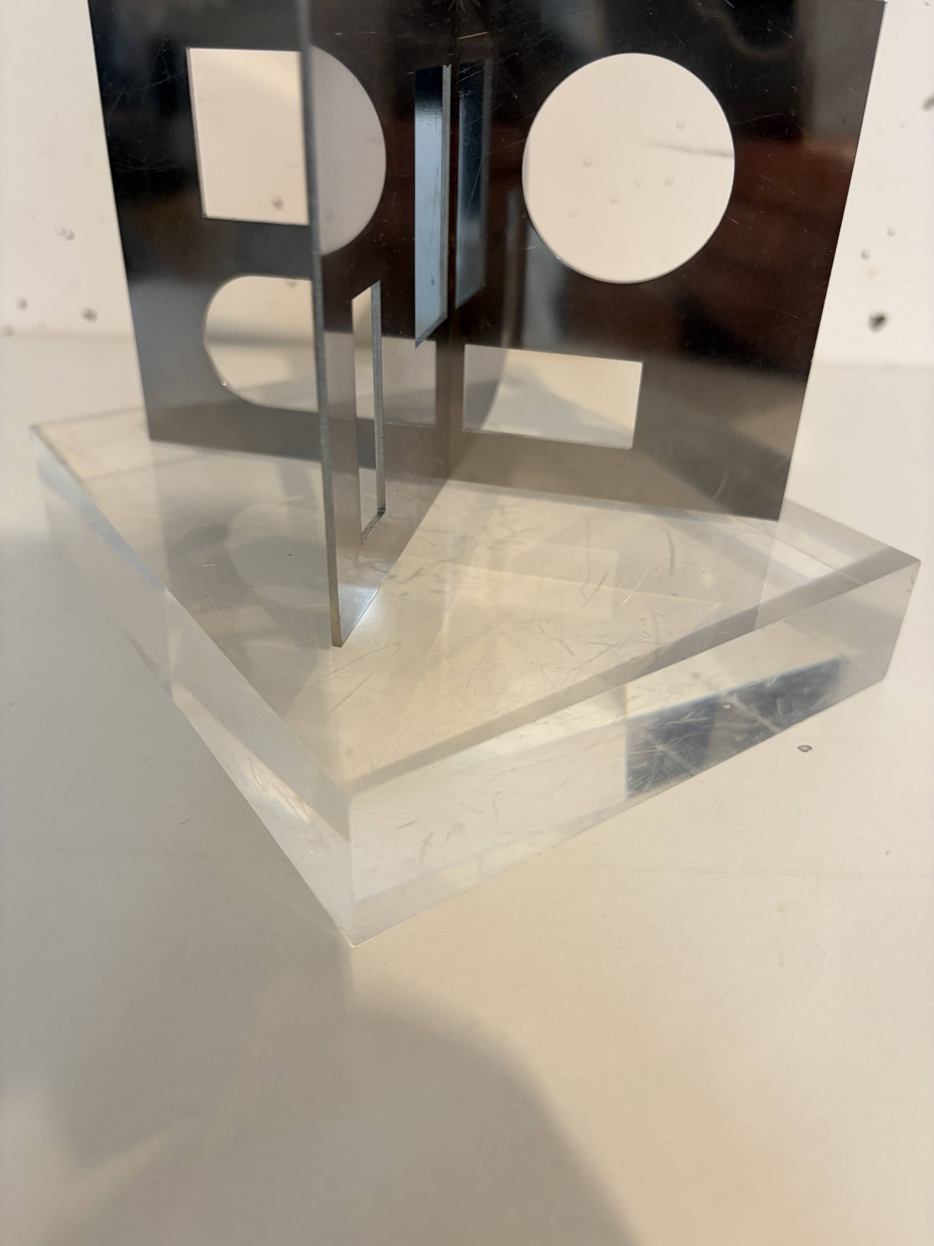 Minisculpture  Acier inoxydable de Nicolas Schöffer, 1969