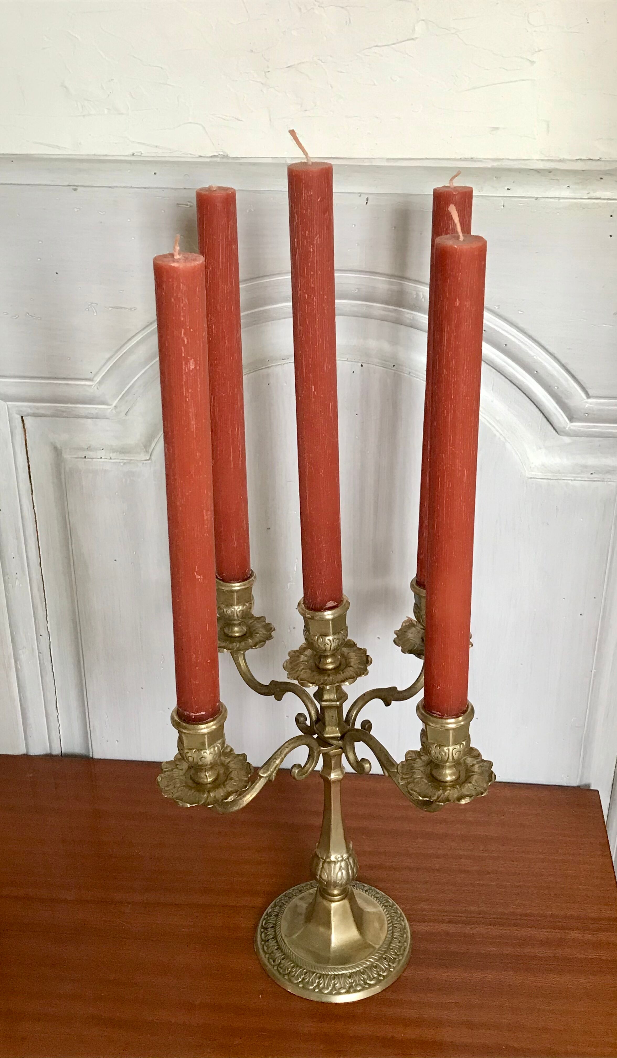 Golden bronze chandelier