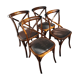Lot de 4 chaises bistrot en bois