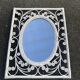 large white rattan mirror 77 x 60