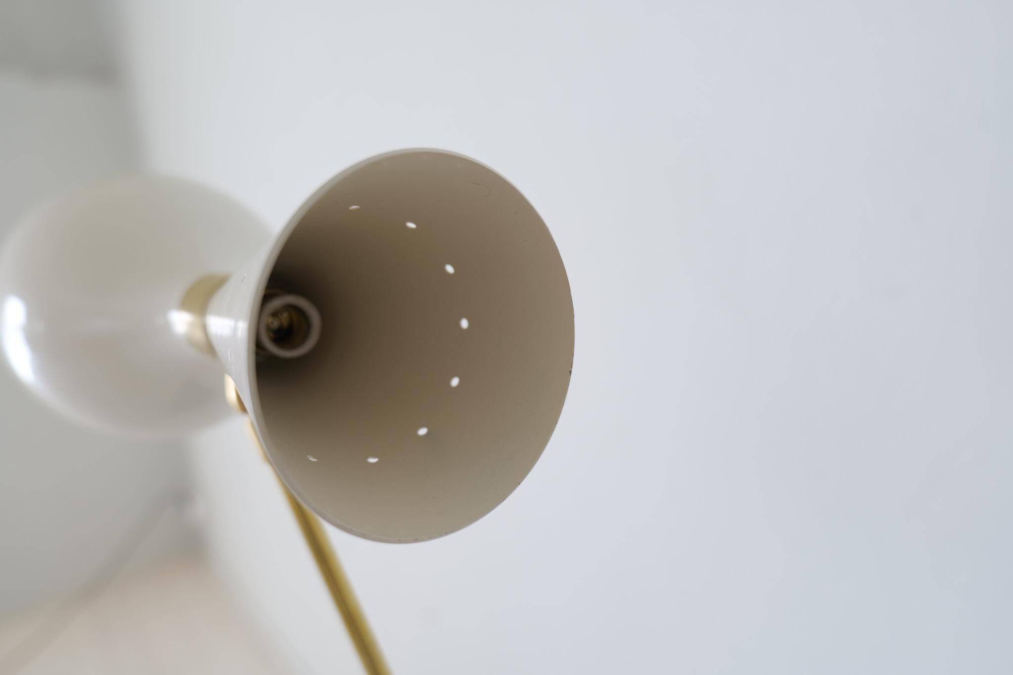 Modern Italian Table Lamp in Brass and Metal, Stilnovo Style